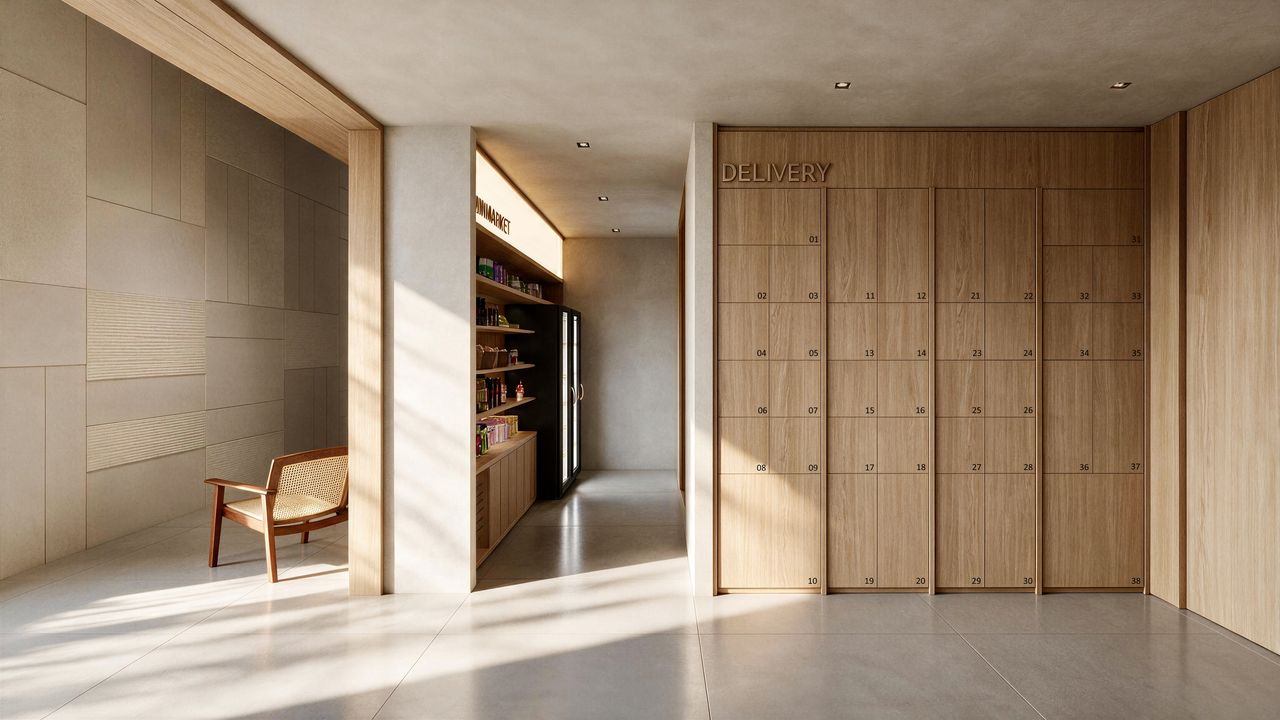 Armários de delivery e lockers do Sansa Living
