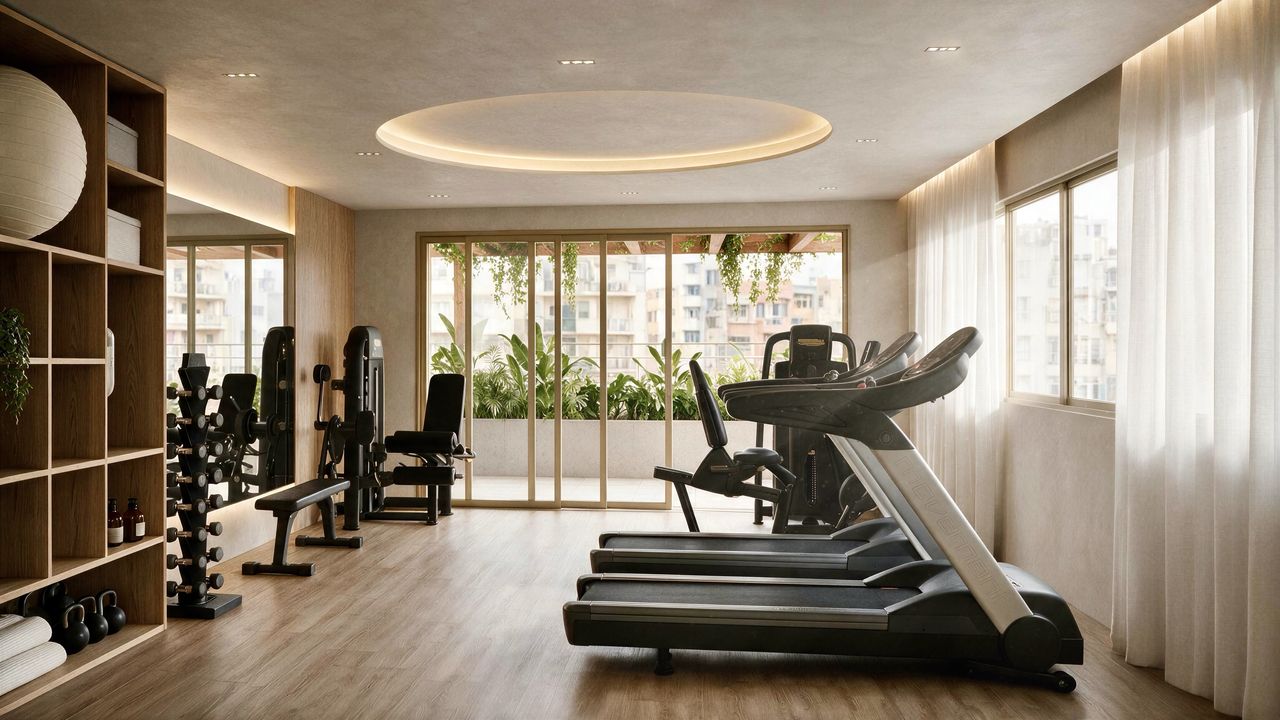 Espaço fitness do Sansa Living