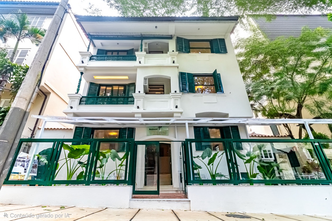 Fachada do Residencial Vilares, em Copacabana